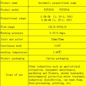 Automatikus arányos műtrágyaszivattyú