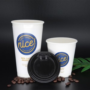 12 \\/ 16oz dupla hüvelyes szigetelés Környezetbarát csészék Papír forró és hideg poharak