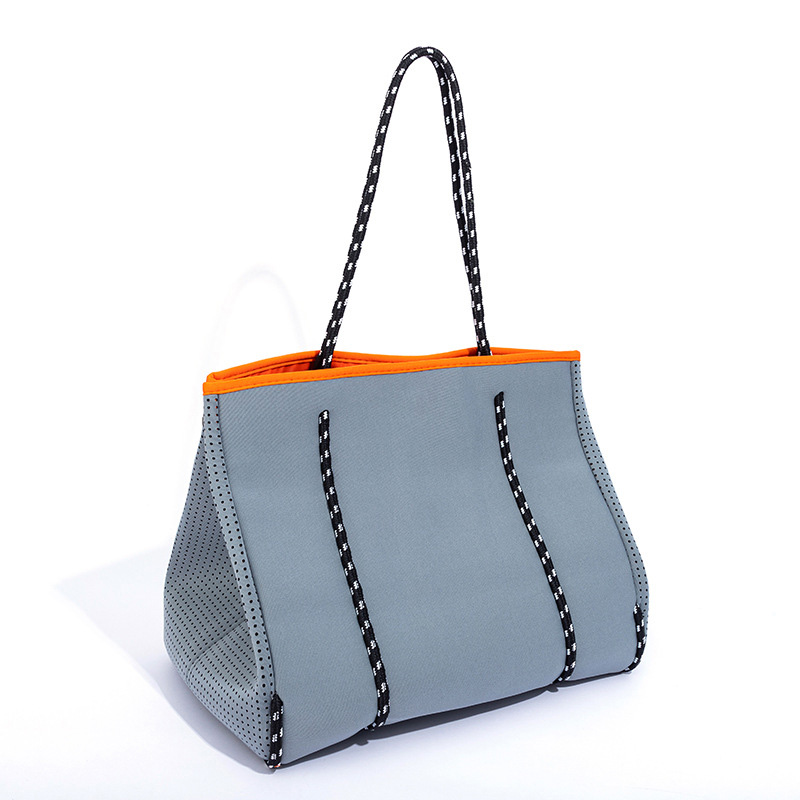Strandtáskanői perforáltneoprén táskáknyomtatásneoprén táska sajátmárkásnői vízálló kézitáskaneoprén táska