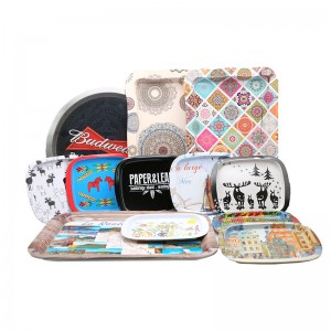 Testreszabott ón tálca Tálcák Tabaco tálca Rolling tálca füst tálcanagykereskedelemhez