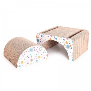 Négyzetes széklet és macska megragadó tábla kombinációja