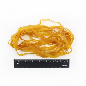 Testreszabható meghosszabbított és szélesített természetes sárga átlátszó tartósnagy rugalmasságú ipari gumiszalag