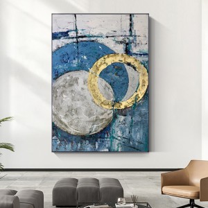 Új design 100% kézzel festett vászon művészeti kép a szobai dekoráció elvont vintage olajfestmény