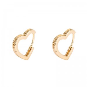 Határokon átnyúló eredet Koreai divatfülbevalók bronz mikroszintű cirkon fülbevalók női európai és amerikai temperamentum alakú szív alakú kis fülbevalók