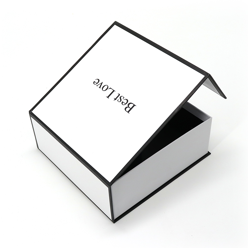 Luxus White Magnet Flap Papír Box Flip Top Ajándék dobozok Ruhák Dress Hand Bags White Mailer Box