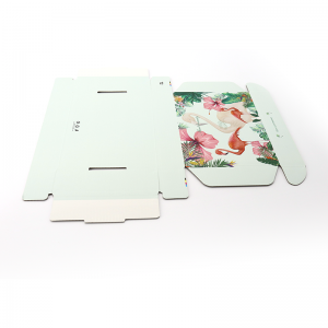 Magas minőségű alacsony moq zöld színű hajpapír csomagolás hullámos doboz ajándék