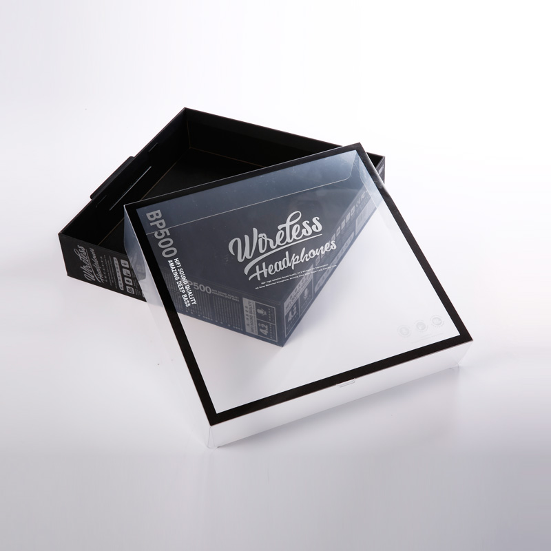 Egyéni kiváló minőségű divat újrahasznosítása fekete színű csomagoló papír dobozok logóval
