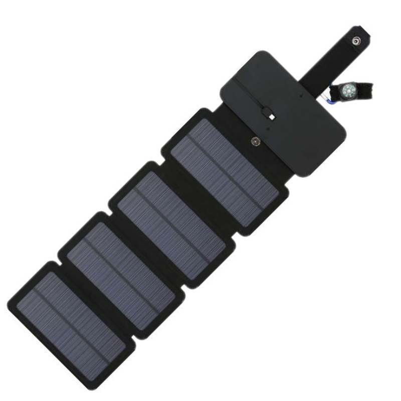 5W Vízálló hordozható összecsukható kültérinapelemes táska USB töltővel