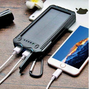 Vízálló Solar Charger Akkumulátor Bank Solar Power Bank 10000 MAh Powerbank Hordozható Lumen LED kültéri árvíz fény