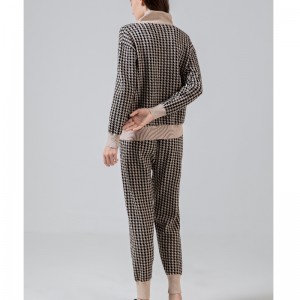 Divatos szabadidős trend All-Match Qianbird típusú kötött kétrészes öltöny 68015#