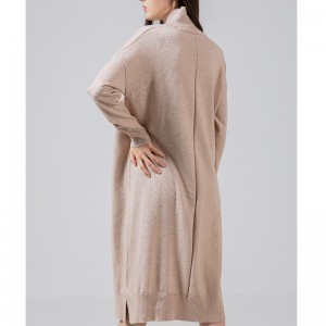 Divat trend szabadidő Joker Alapvető kötött ruha magasnyakú 68033#