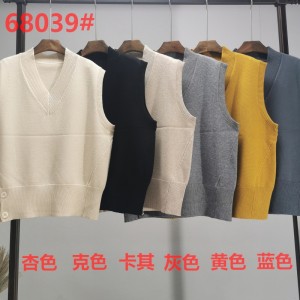 Divat trend egyszerű joker szabadidő bázis kötés mellény 68039#