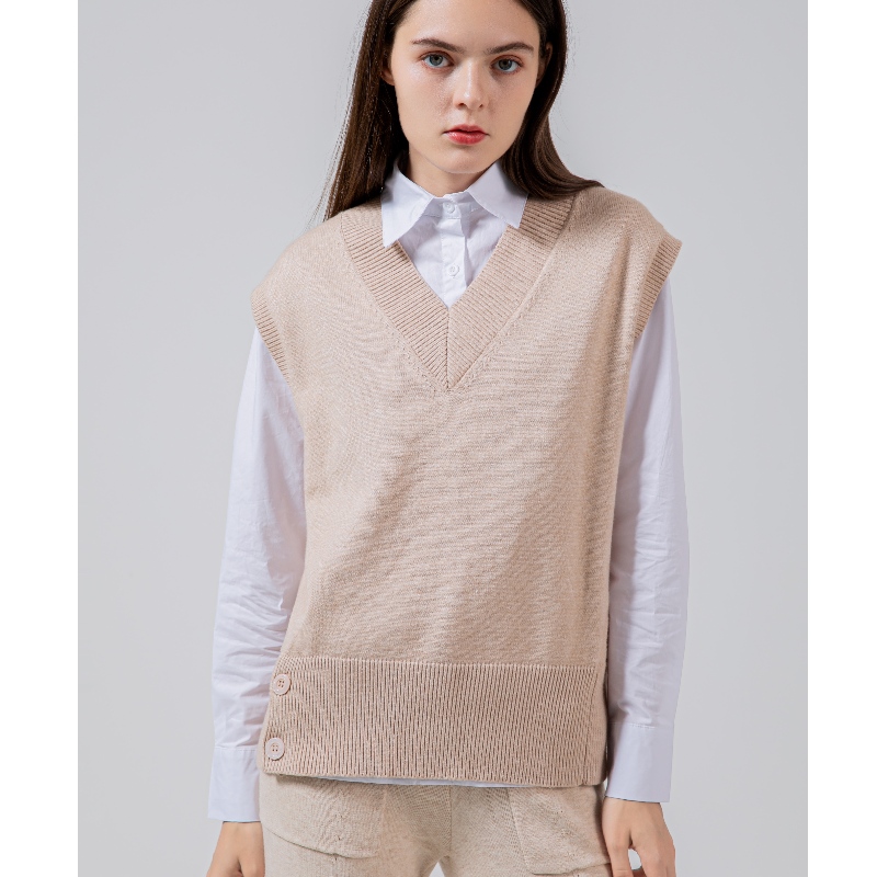 Divat trend egyszerű joker szabadidő bázis kötés mellény 68039#