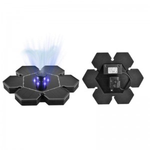 Solar Powered Outdoor Landscape Water Fountain Pump Kit LED Lights/Solar Panel