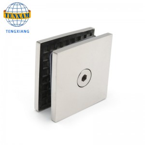 Kínai Gyártó Üveg Holding Clips Chrome 2 * 2 hüvelyk Clip Sárgaréz üvegajtó Clamp ajtó&Ablak Contál 8-12mm Üveg Fürdőszoba Standard