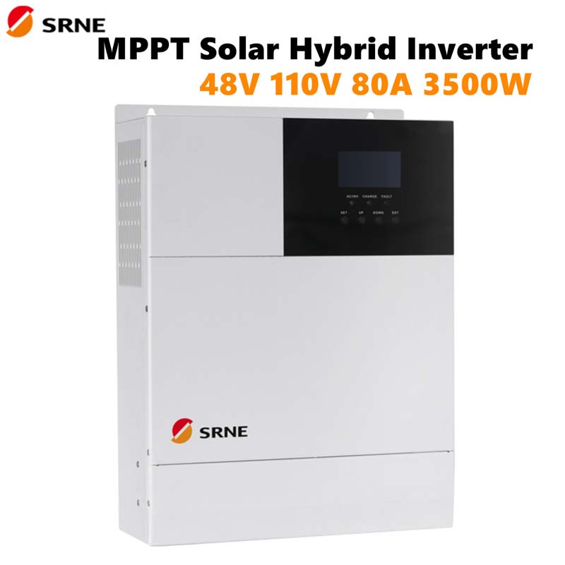 SRNE MPPT Solar Hibrid Töltési inverter 80A Controller Max 3500W Pure Sine Wav inverter 48V 110V PV volt 145V 50Hz 60Hz off-rács