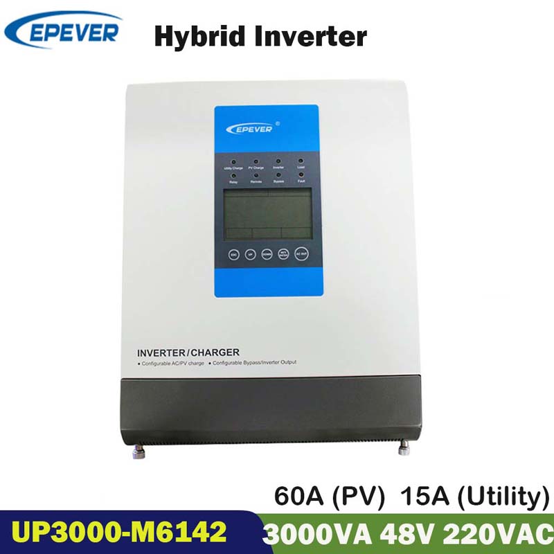 EPever MPPT 3000W Solar Inverter 60A 48V tiszta szinuszos inverter hibrid 220V 230V Szeld Charge Inversor UPower M6142