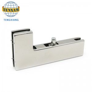 Hardver kiegészítők rozsdamentes acél keretnélküli üvegajtó szorító Patch berendezése