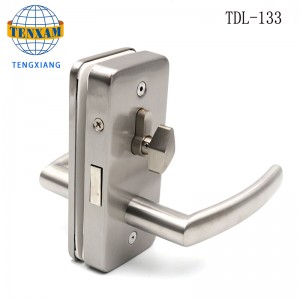 Kereskedelmi keretnélküli üvegajtó zárak horogzár gombával