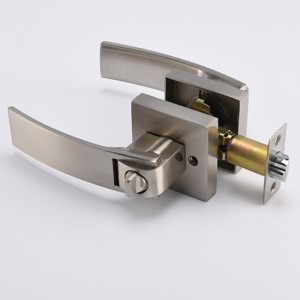 S7811 szaténnikkel ajtófogantyú zárral és kulccsal, kulcsfontosságú bejárati ajtózár/door kar, bejárati ajtó Leverset lockset