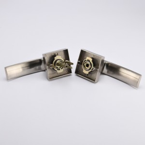 S7811 szaténnikkel ajtófogantyú zárral és kulccsal, kulcsfontosságú bejárati ajtózár/door kar, bejárati ajtó Leverset lockset