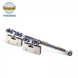 Bútor kiegészítők vezető pálya Hardware Fa tolóajtó görgő 8 Kerekek