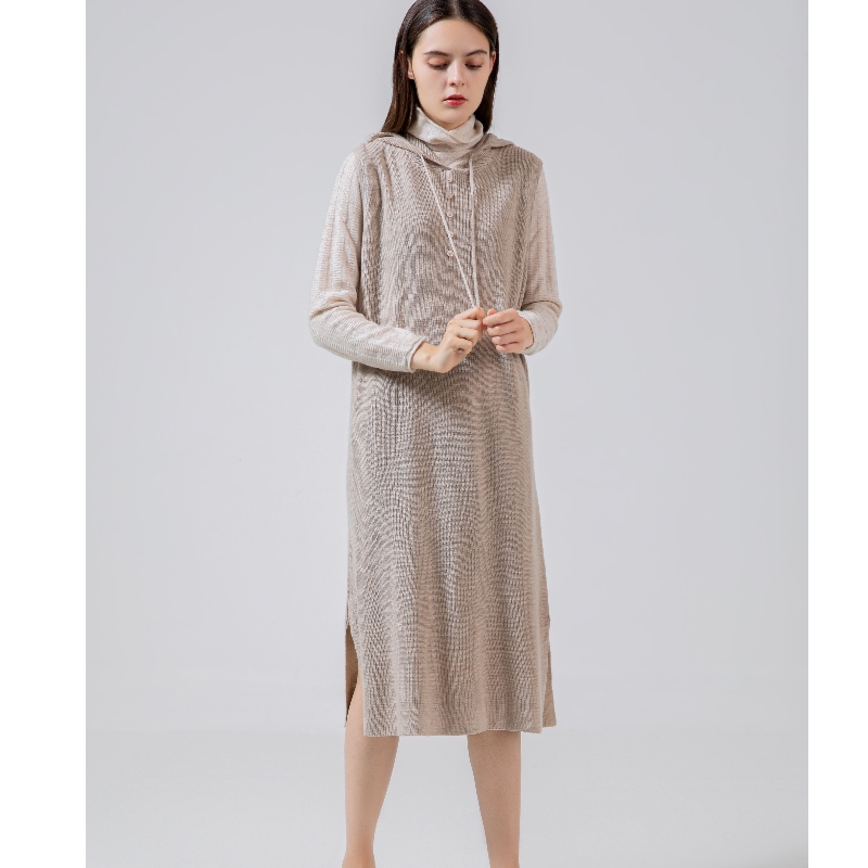 Divatos alkalmi sokoldalú kötött hoodie hosszú mellény 69050#