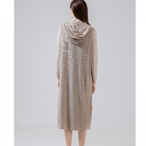 Divatos alkalmi sokoldalú kötött hoodie hosszú mellény 69050#