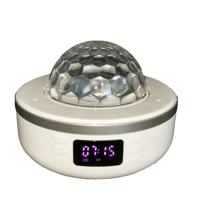 FB-BSK5 Bluetooth óra rádió hangszóró asztali lámpa, disco labda és vetületi világítás