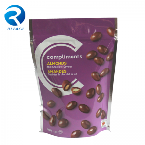 Egyedi műanyag cipzáras élelmiszer csomagoló táska, élelmiszer csomagoló táska, visszakereshető cipzárral