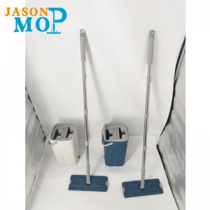 2021NEW rozsdamentes acél cserélhető Pole Handle Mop a Squeeze Lapos takarítómopot vödör rendszer Cover
