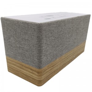 FB-CR320 High-end fából készült Bluetooth óra rádió hangszóró W/Fabric grill