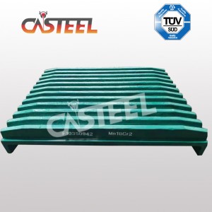 CEDARAPIDS CJ3042 JAW lemez, JAW DIE, JAW rögzített