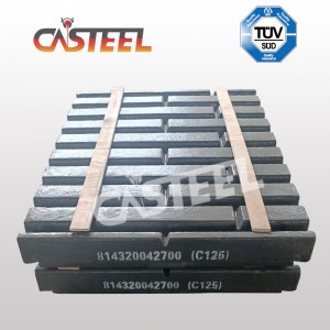 Magas mangán C125 krómozott anyag, amely pótalkatrészeket visel Fixe Jaw lemez