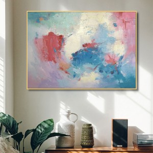 Modern kézzel festett akril kreatív keretezett falfestmény absztrakt festmény vászonra