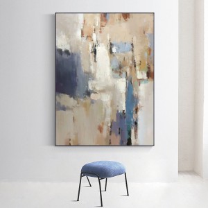 Kézzel festett otthoni dekorációnagy méretű fal festés színes absztrakt vászon művészeti olajfestmény