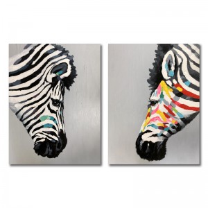 Nagykereskedelmi magas minőségű tiszta kézzel festett vászon festmény családi állat művészeti olajfestmény