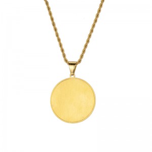 Hip-hop dupla pálma kerek kártyanyaklánc