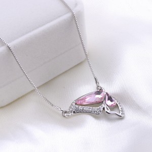 Butterfly-alakú osztrák kristálynyaklánc