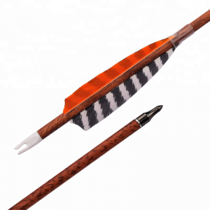 Elong Outdoor 120077 ID6.2mm SP400 Red Wood Carbon Arrow tollal Íjászat Lövészet