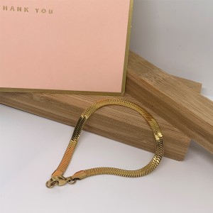 Európai és amerikai divat rozsdamentes acél aranyozott penge lánc