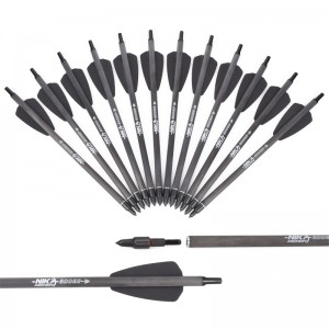Nika íjászat 113167-13 ID6.2mm 7,5 hüvelyk szénszálas Crossbow Bolt Cobra System Adder/R9/RX Archery Shooting használata