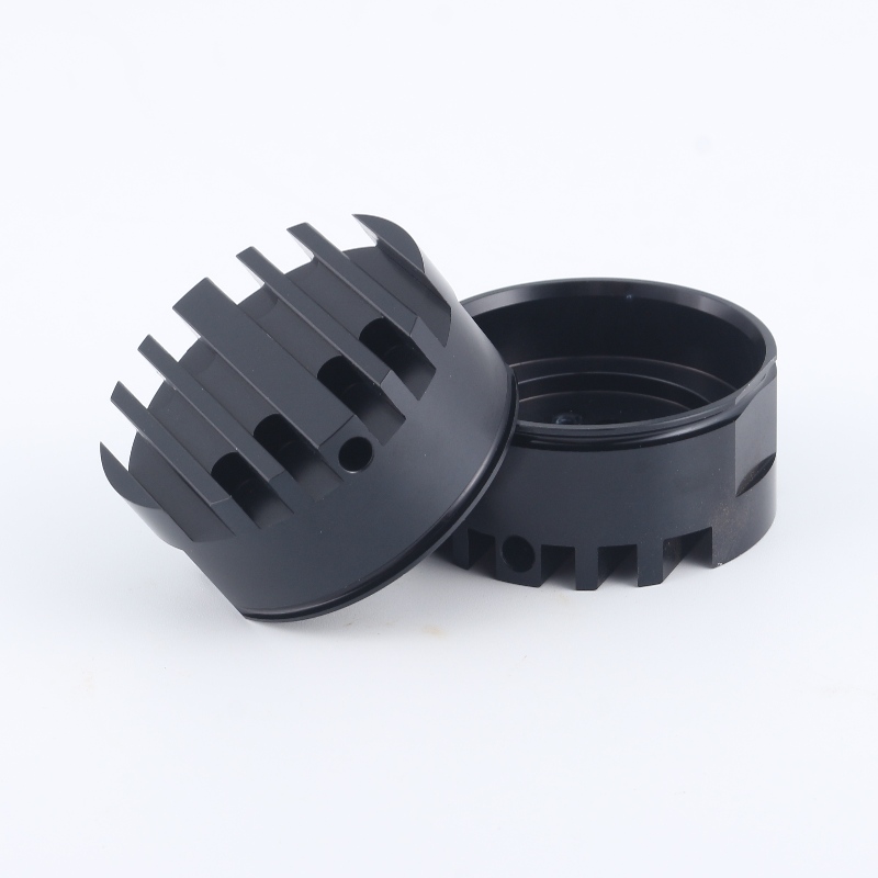 Egyedi extrudálás CNC eloxált kerek alumínium hűtőborda alumínium fekete LED profil hűtőborda