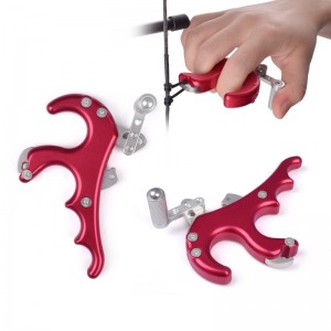 Nika íjászat 42R04-RD Thumb Ready AIDS alumínium ötvözet íjászat kioldó íj vadászat az összetett íj számára