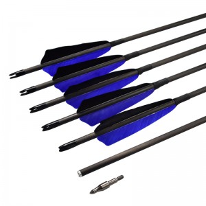 Elong Outdoor 114454 ID6.2mm SP500 30inch Carbon Fiber Arrow Törökország Feather Íjászat Lövészet