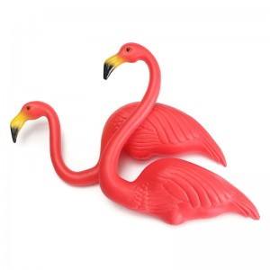 Rózsaszín flamingo műanyag udvar kerti fűnyíró díszek Retro játék dekoráció