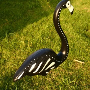 Fekete csontváz udvar flamingos halloween műanyag flamingos gyep dekoráció díszek zombi gyep díszítéssel