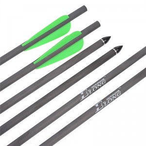 Elong Outdoor 113003-02 Airgun 26.37inch Carbon Bolt műanyag lapát Íjászat Crossbow Arrow Shooting