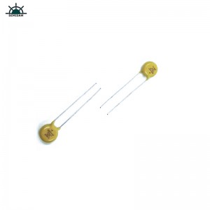 Kína ODM elektronikus gyár, sárga MOV 7mm HVR07D621K cink-oxid varisztor háztartási készülékhez