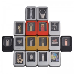 Kína Nagyker Élelmiszeripari kis téglalap alakú ajándék Fémdobozok USB Flash Disk Tin Box készlet (87mm * 60mm * 18mm)